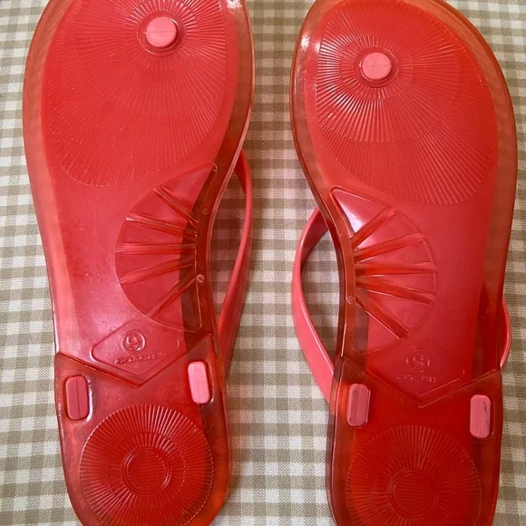 Coach Nisa Sandles Size 9 Pink Lemonade Rubber Instep & Sole - Picture 6 of 6